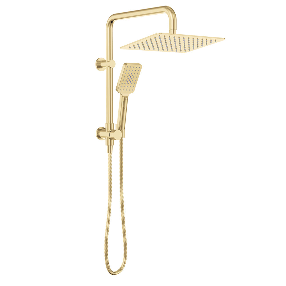 Fienza Tono Twin Half-Rail Shower, Urban Brass — image 3