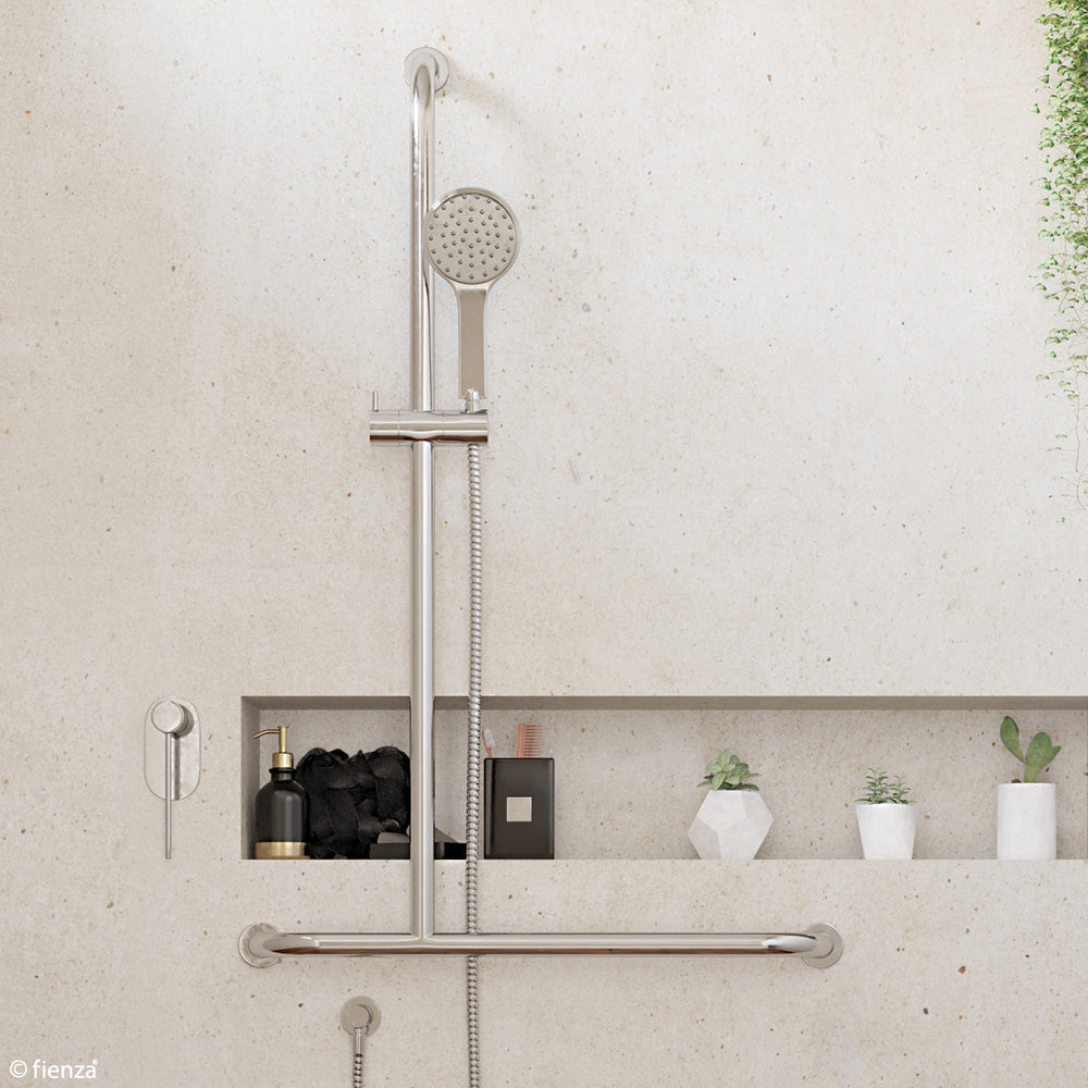 Fienza Luciana Care Inverted T Rail Shower, Left-Hand