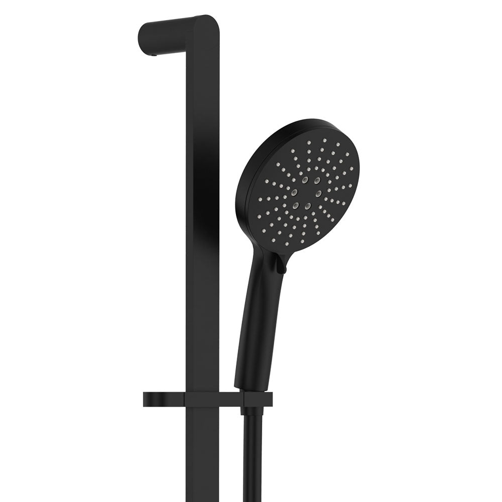 Fienza Empire Slim Rail Shower, Matte Black