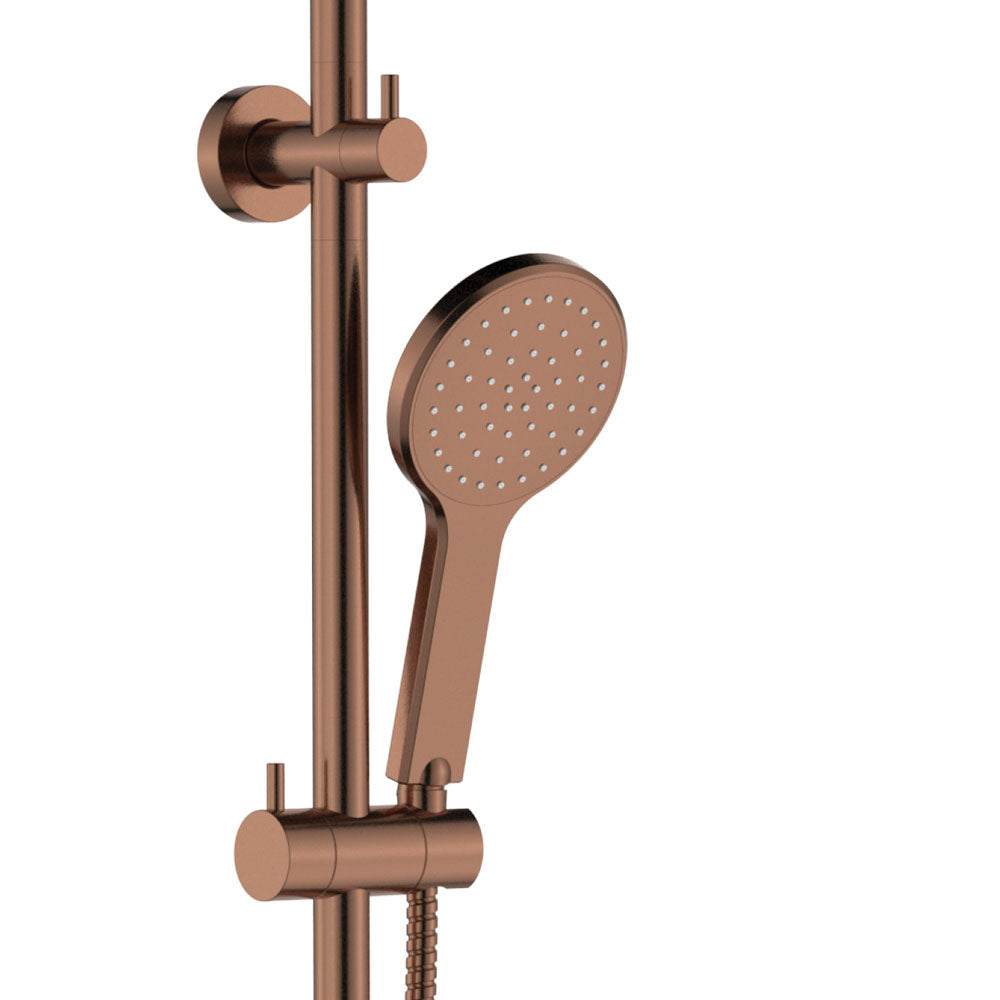Fienza Kaya Twin Shower, Brushed Copper