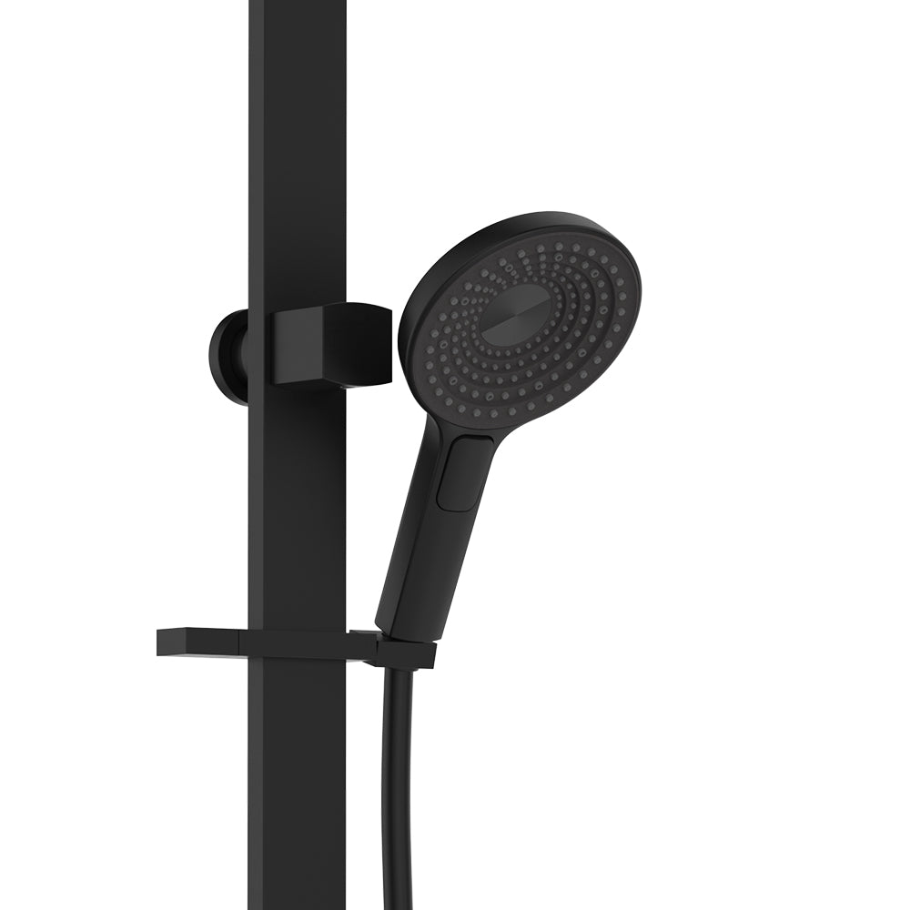 Fienza Kuro Deluxe Twin Shower Round Head, Matte Black — image 3