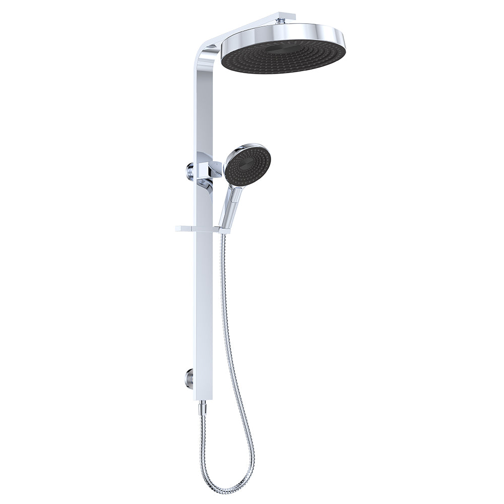 Fienza Kuro Deluxe Twin Shower Round Head, Chrome — image 2