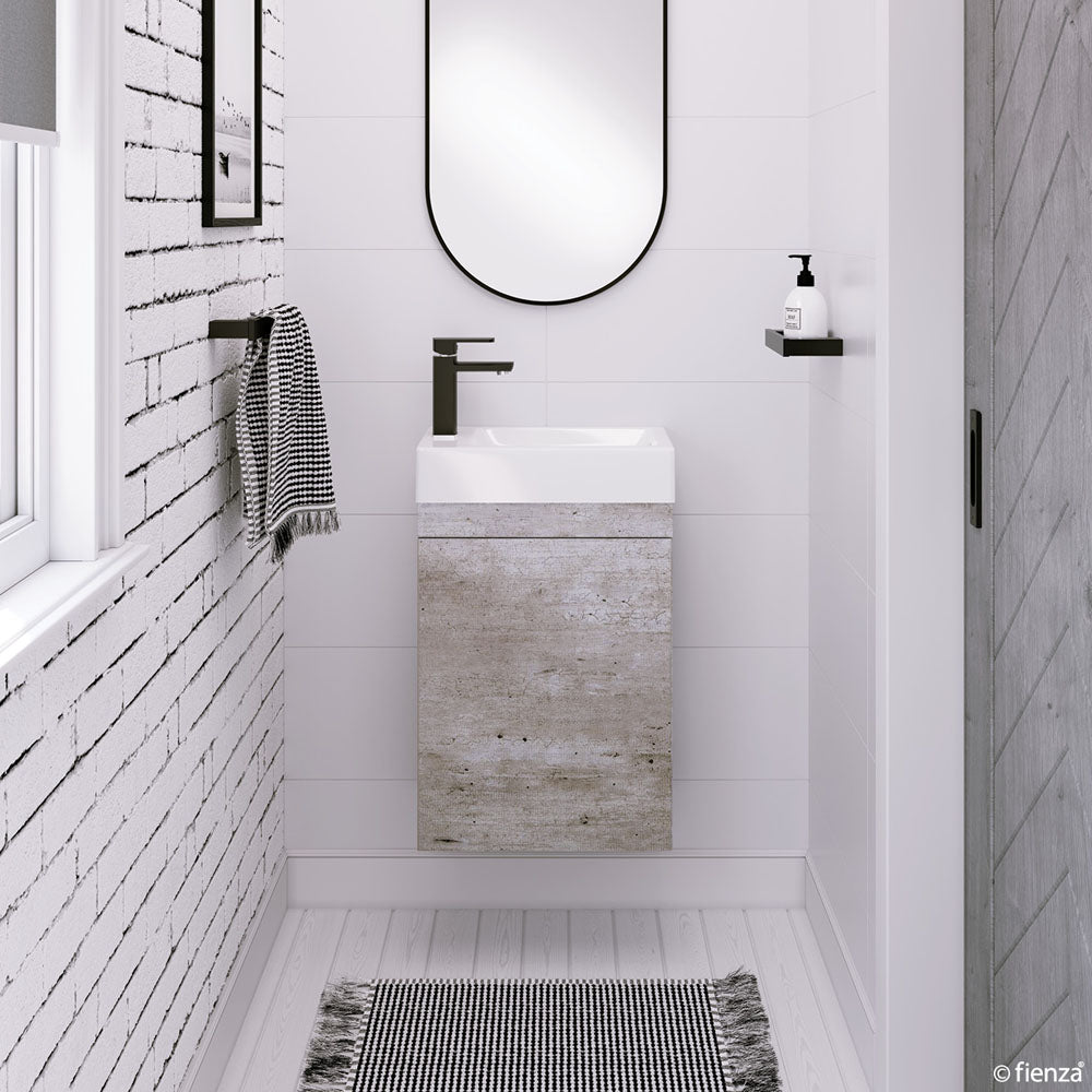 Fienza Edge 450 Ensuite Wall-Hung Vanity with Overflow, Industrial