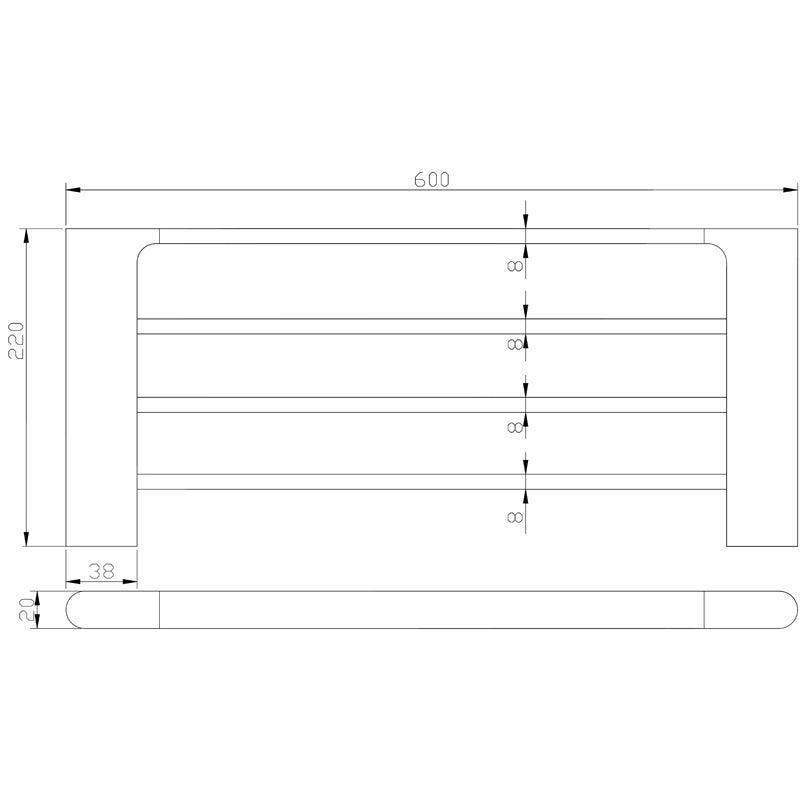Cora Towel Rack Chrome