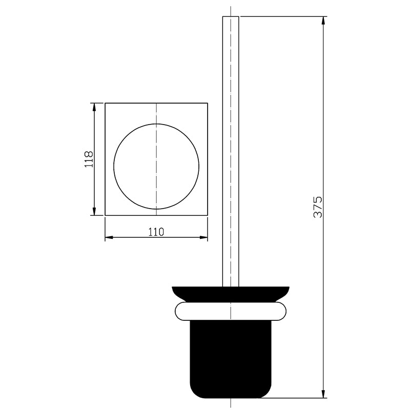 Cora Toilet Brush Holder Chrome