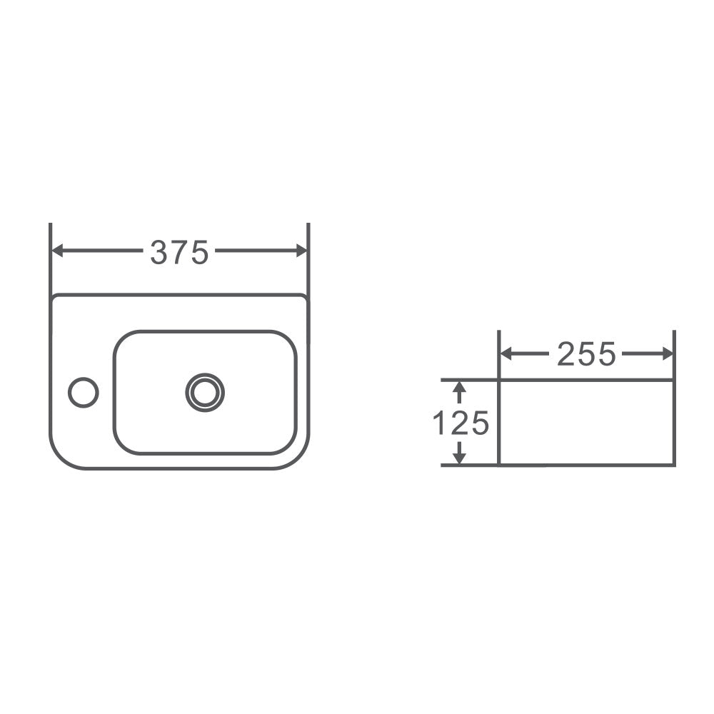 MINI 37L Compact Wall Hung Basin