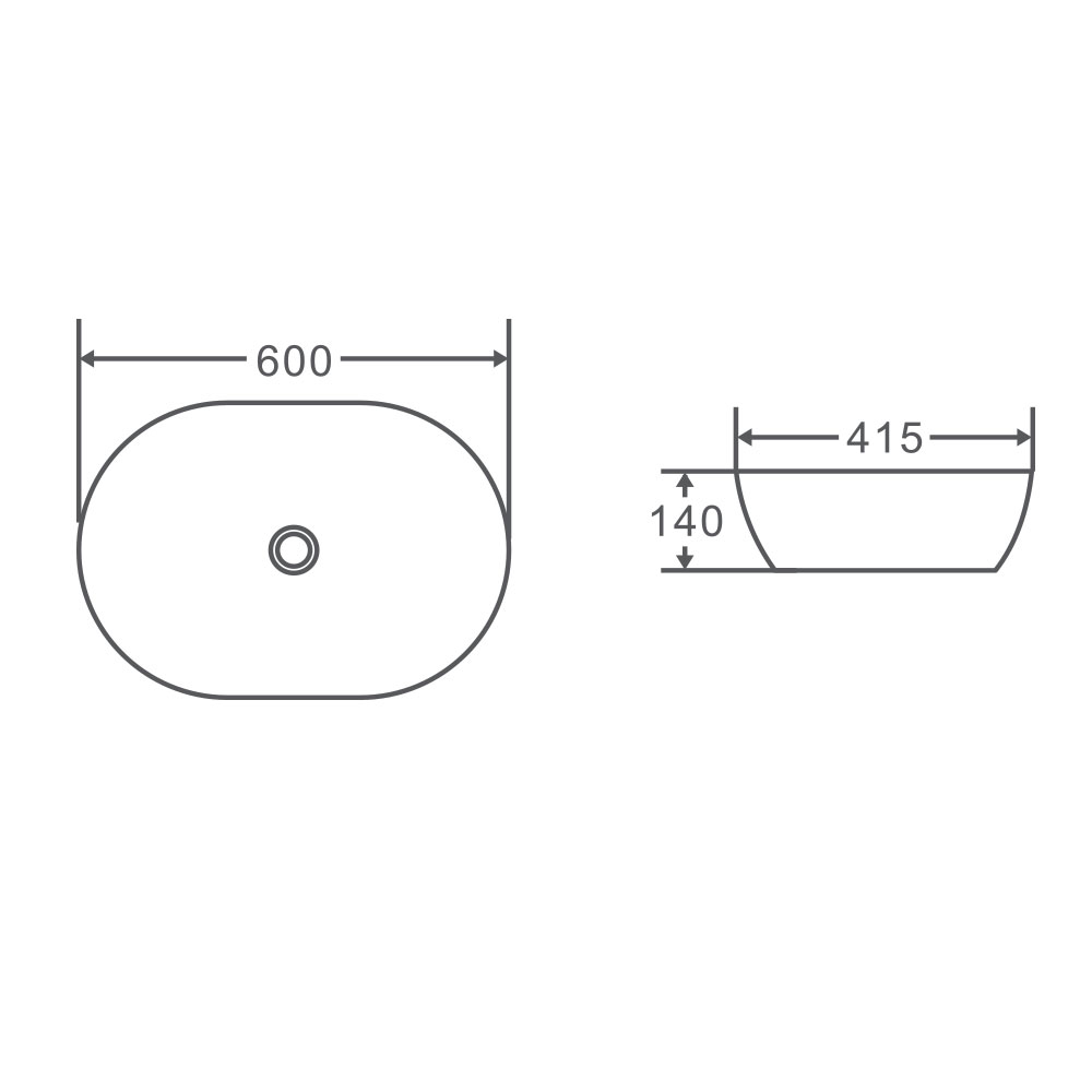 EVEA 60B Counter Top Basin