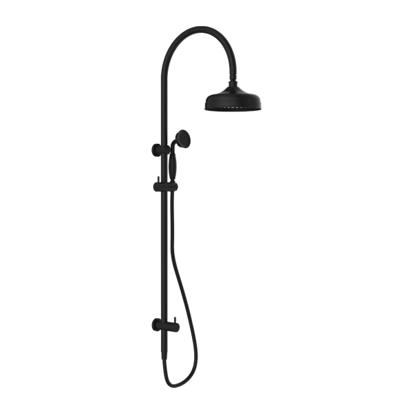York Federation Twin Shower With Metal Hand Shower Matte Black