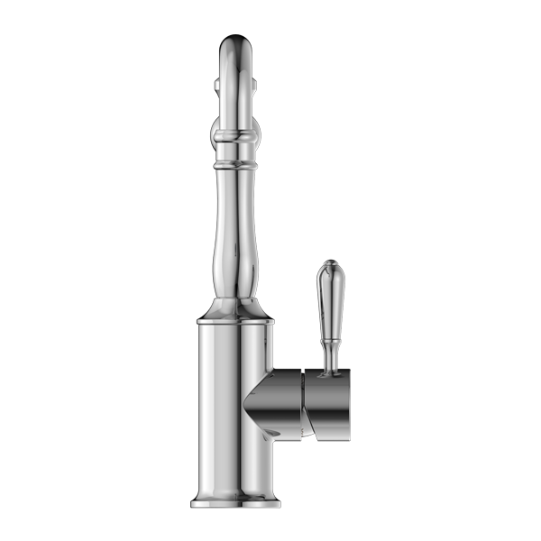 Nero York Kitchen Mixer Hook Spout With Metal Lever Chrome