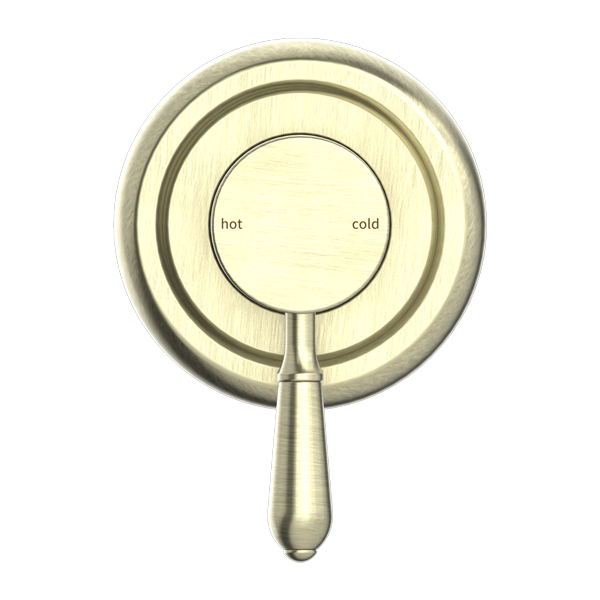 York Federation Shower Mixer With Metal Lever Aged Brass