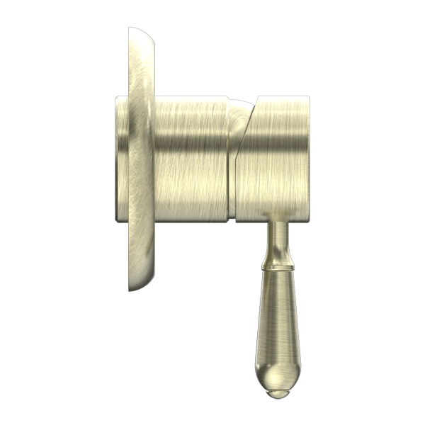 York Federation Shower Mixer With Metal Lever Aged Brass