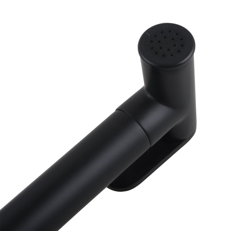 Round Black Brass Toilet Bidet Spray Kit with 1.2m Water Hose