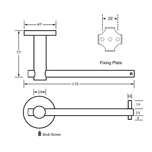 Metlam Antimicrobial Single Toilet Roll Holder