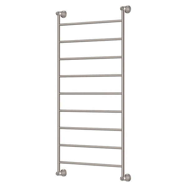 Lillian Heated Towel Rail, 600 x 1208mm, Brushed Nickel