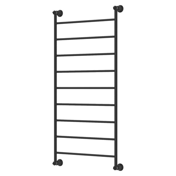Lillian Heated Towel Rail, 600 x 1208mm, Matte Black
