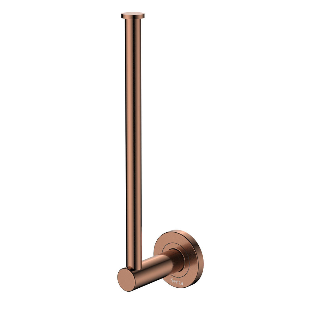 Fienza Kaya Hand Towel Rail / Toilet Roll Holder, Brushed Copper