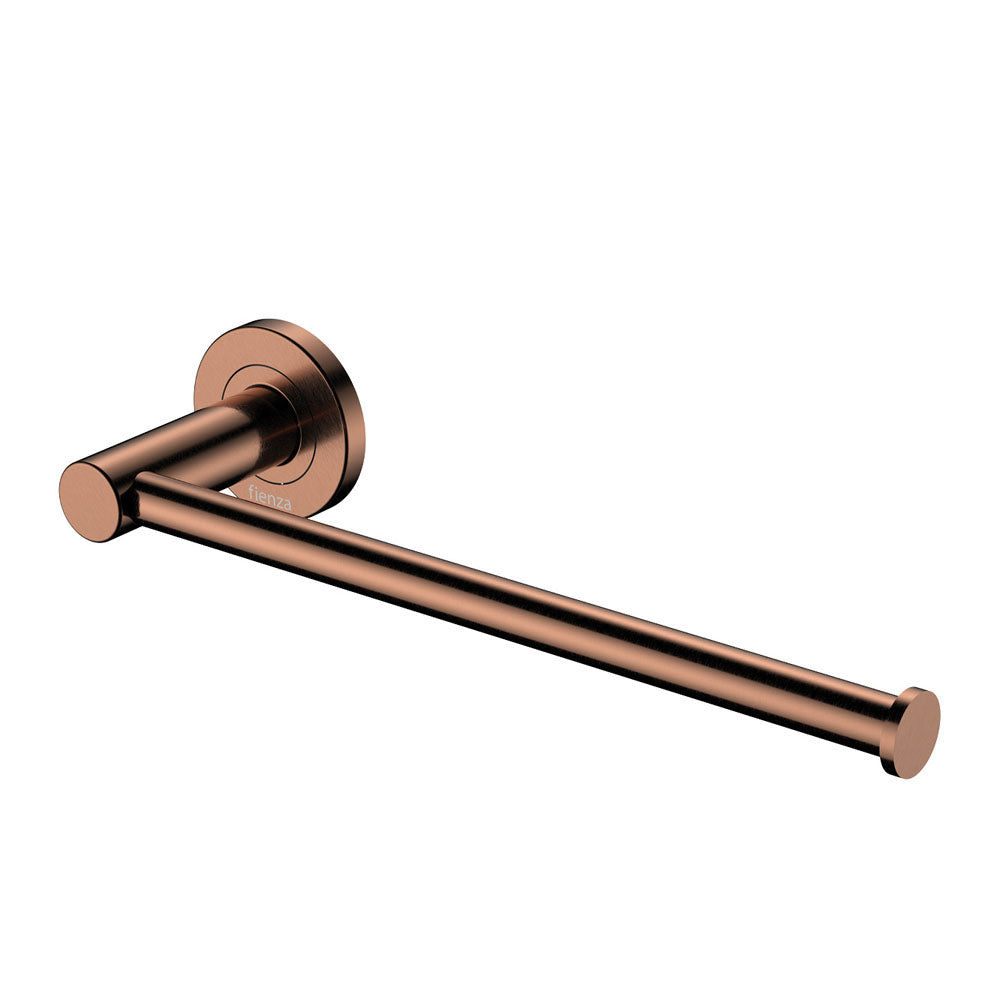 Fienza Kaya Hand Towel Rail / Toilet Roll Holder, Brushed Copper