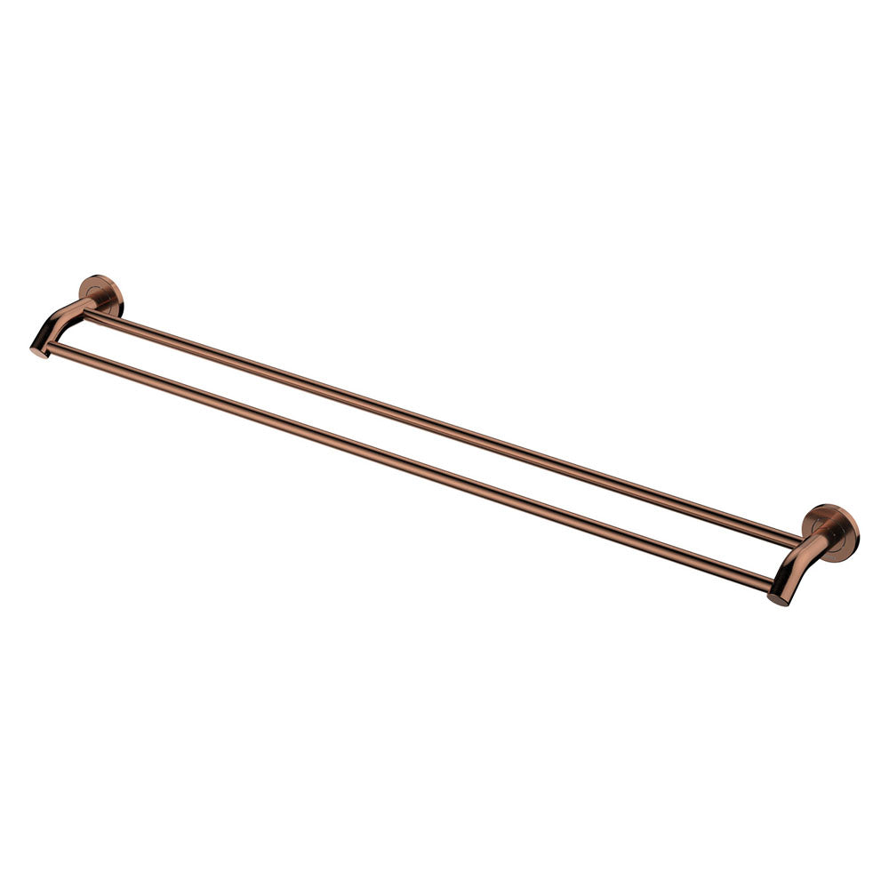 Fienza Kaya Double Towel Rail, 900mm, Brushed Copper