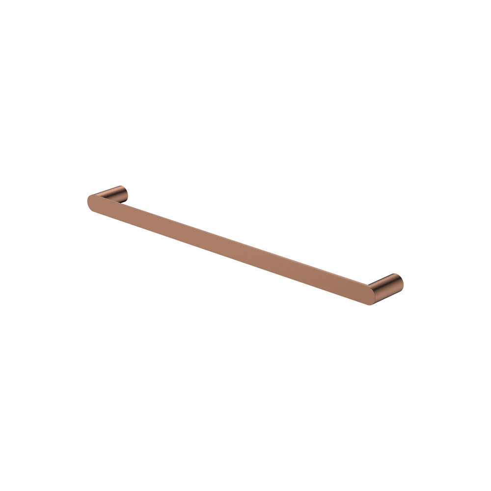 Fienza Empire Slim Single Towel Rail, 600mm, Brushed Copper