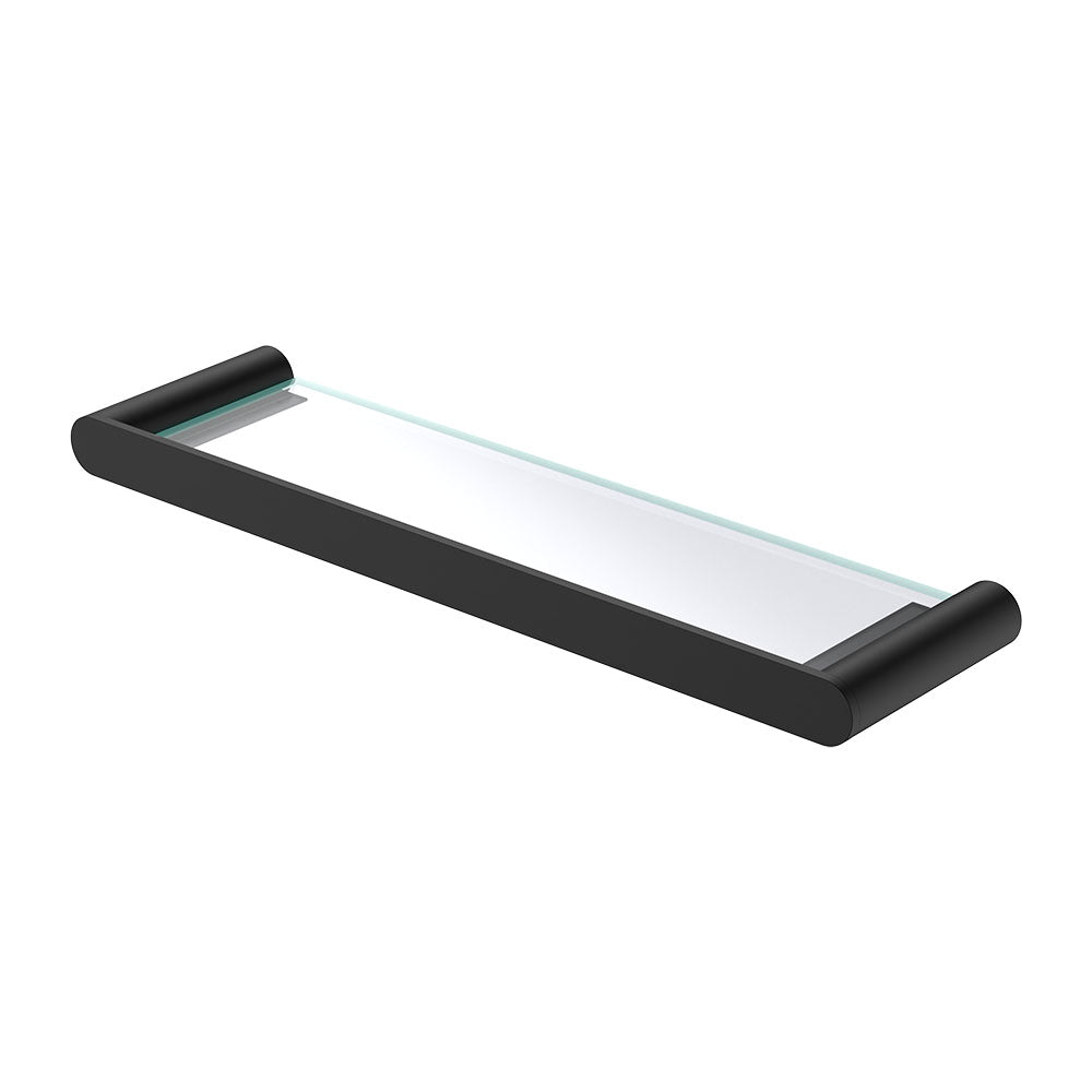 Fienza Empire Slim Glass Shelf, Matte Black