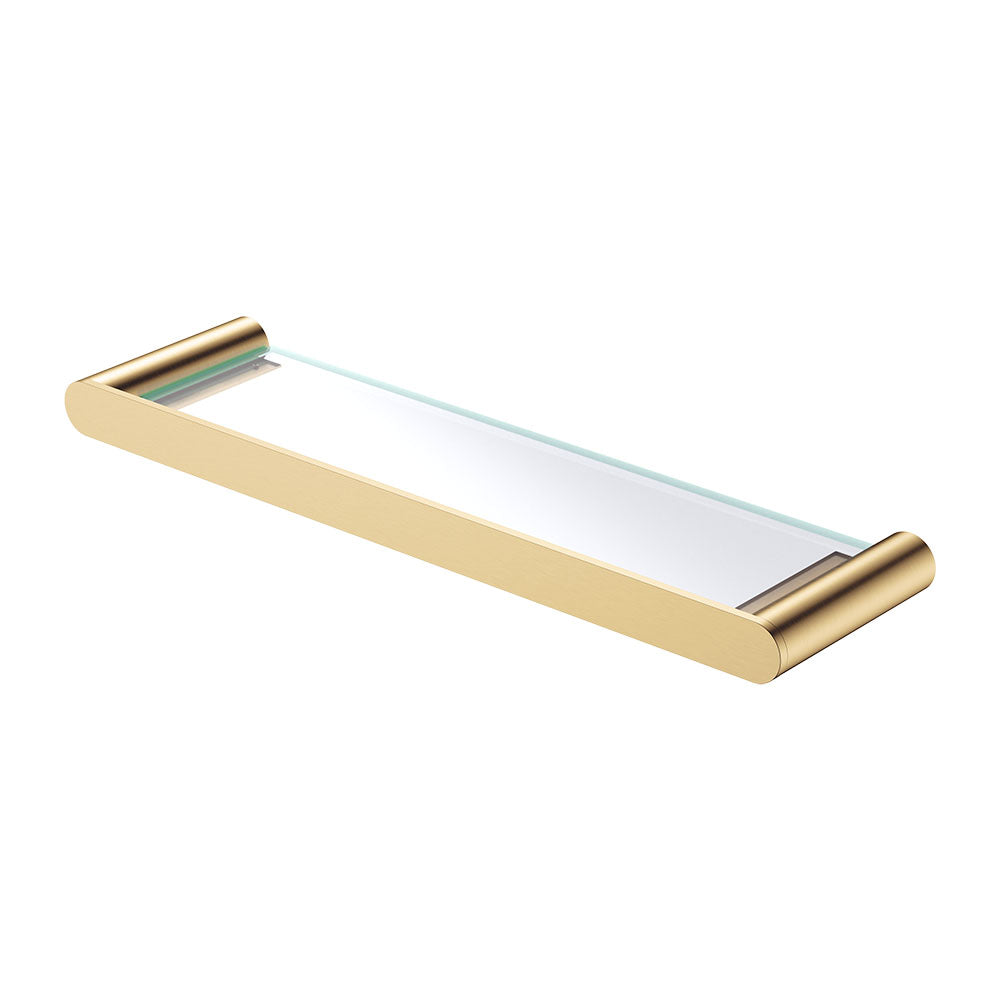 Fienza Empire Slim Glass Shelf, Urban Brass