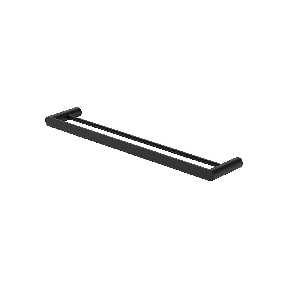 Fienza Empire Slim Double Towel Rail, 600mm, Matte Black