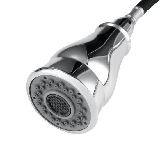 Aquaperla Euro Round Chrome Vintage 360° Swivel Pull Out Kitchen Sink Mixer Tap Solid Brass