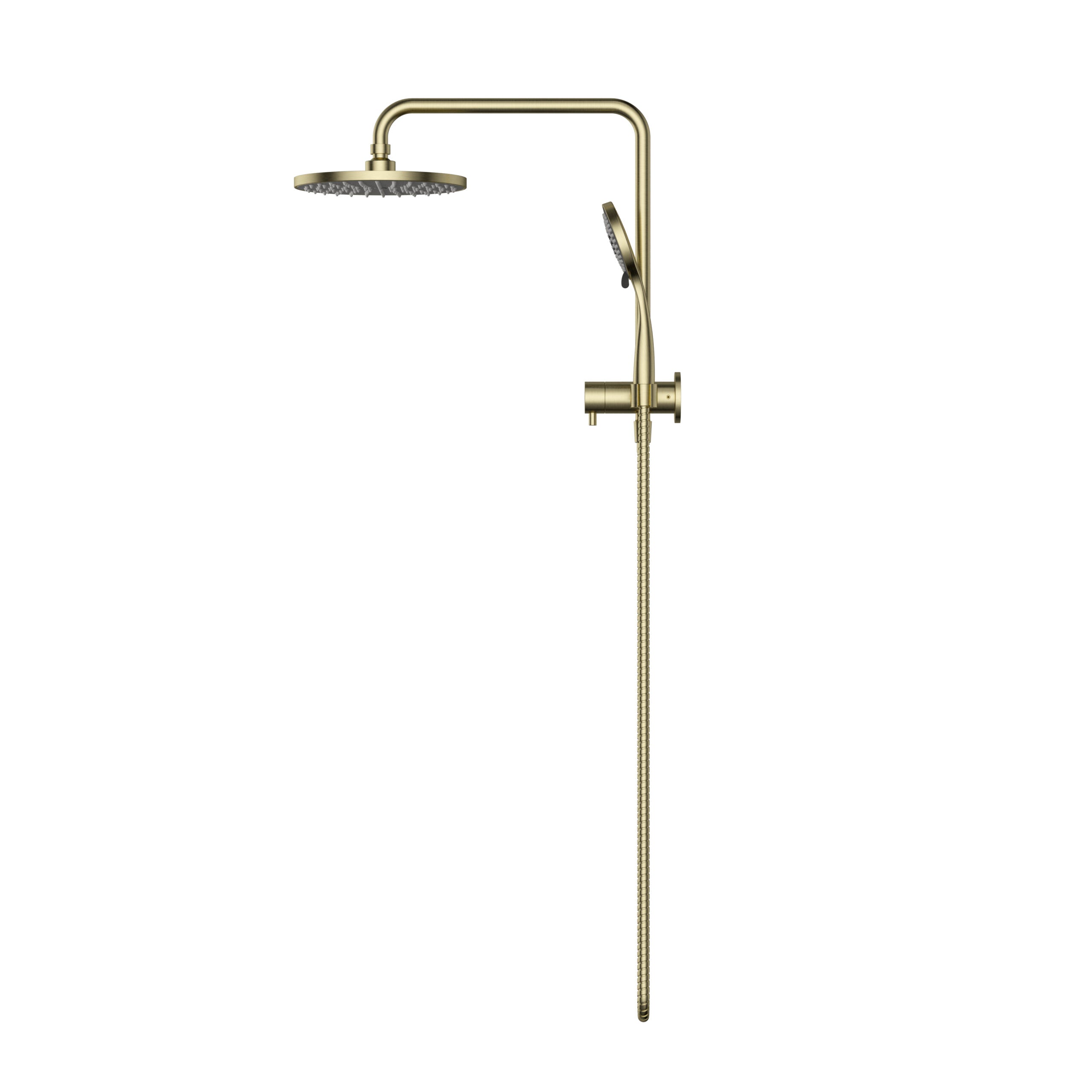 Modern National Bondi Half Rail Twin Multifunction Shower Brushed Gold