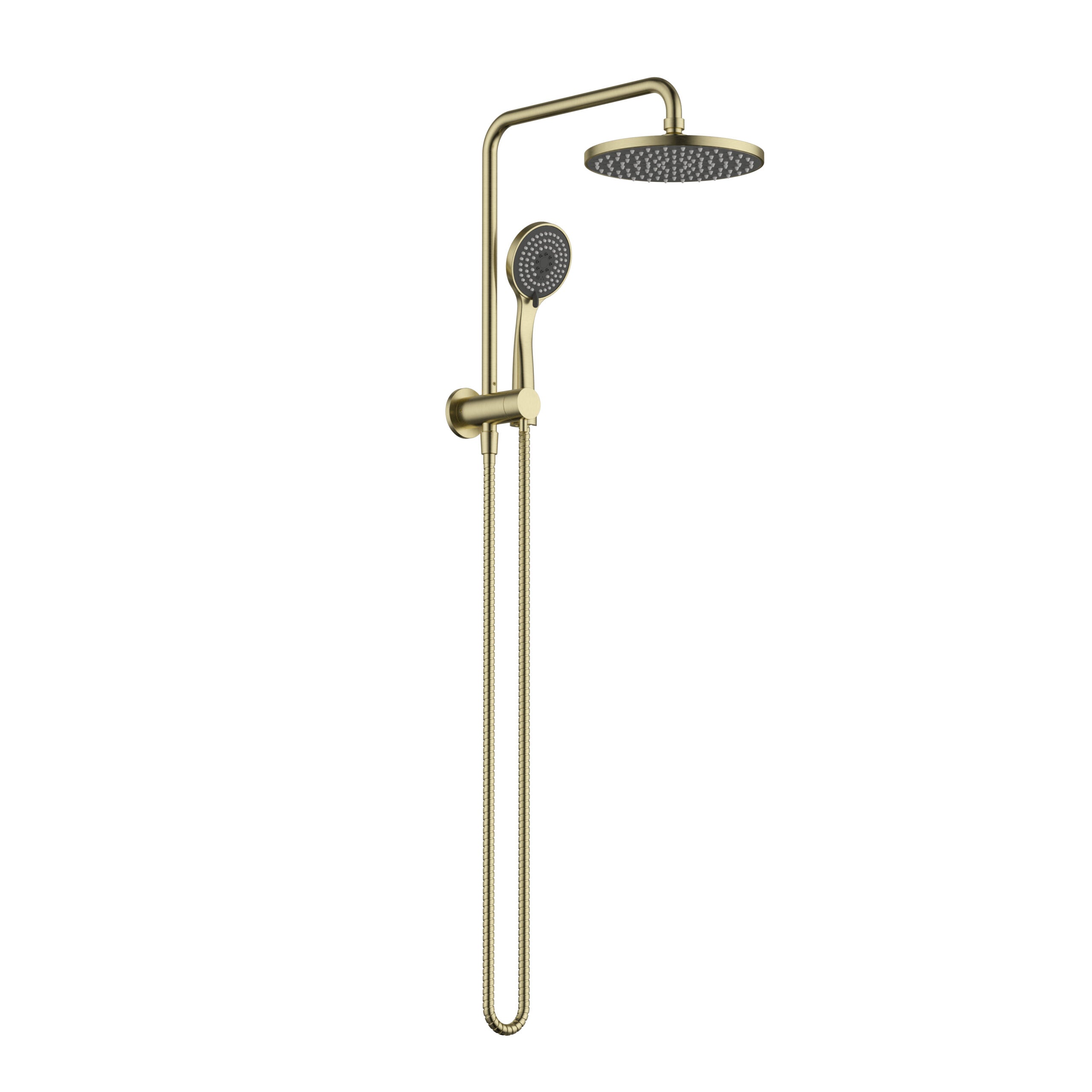 Modern National Bondi Half Rail Twin Multifunction Shower Brushed Gold