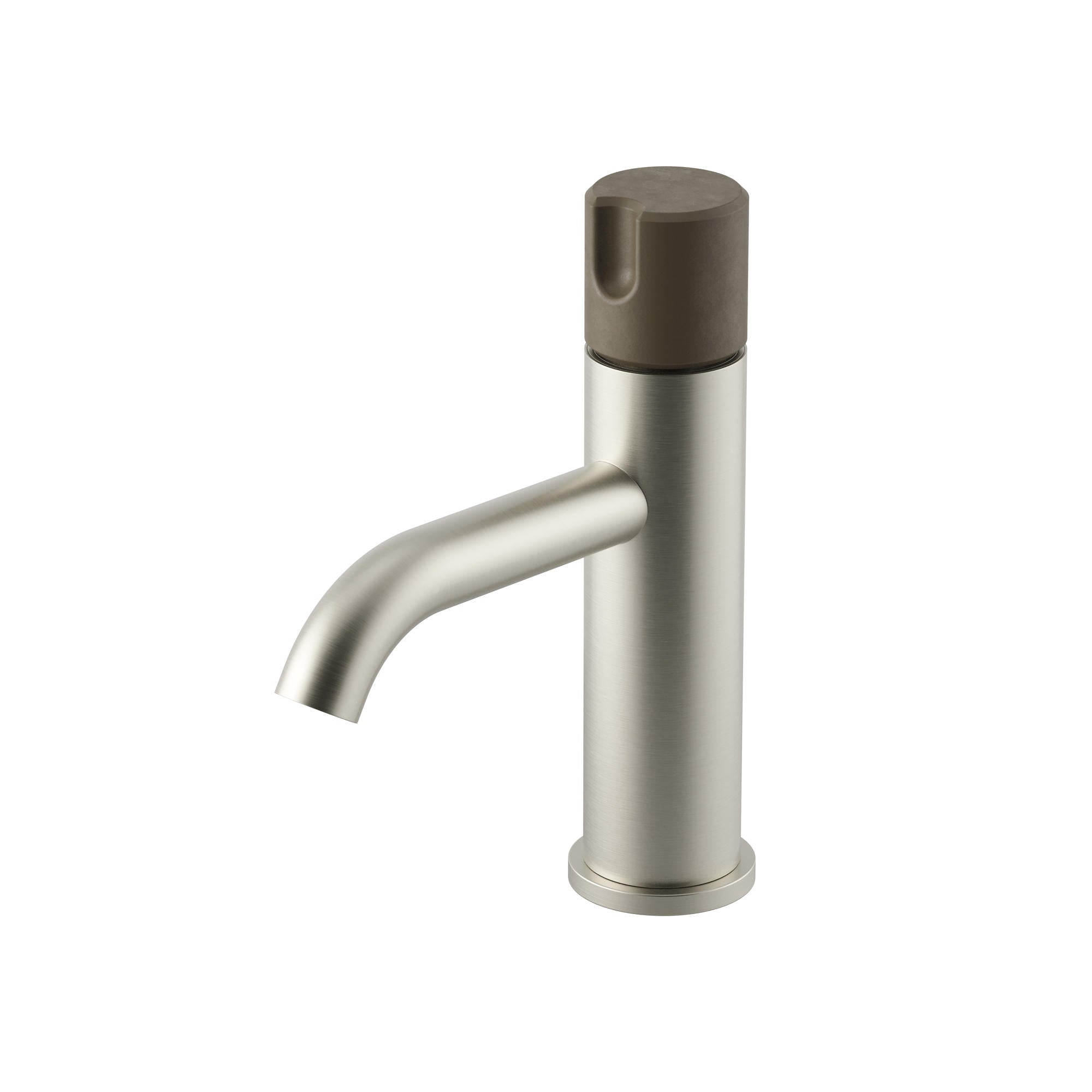 Meir X Nood Co. Alchemy Series Progressive Basin Mixer - Brushed Nickel x Olive — image 1