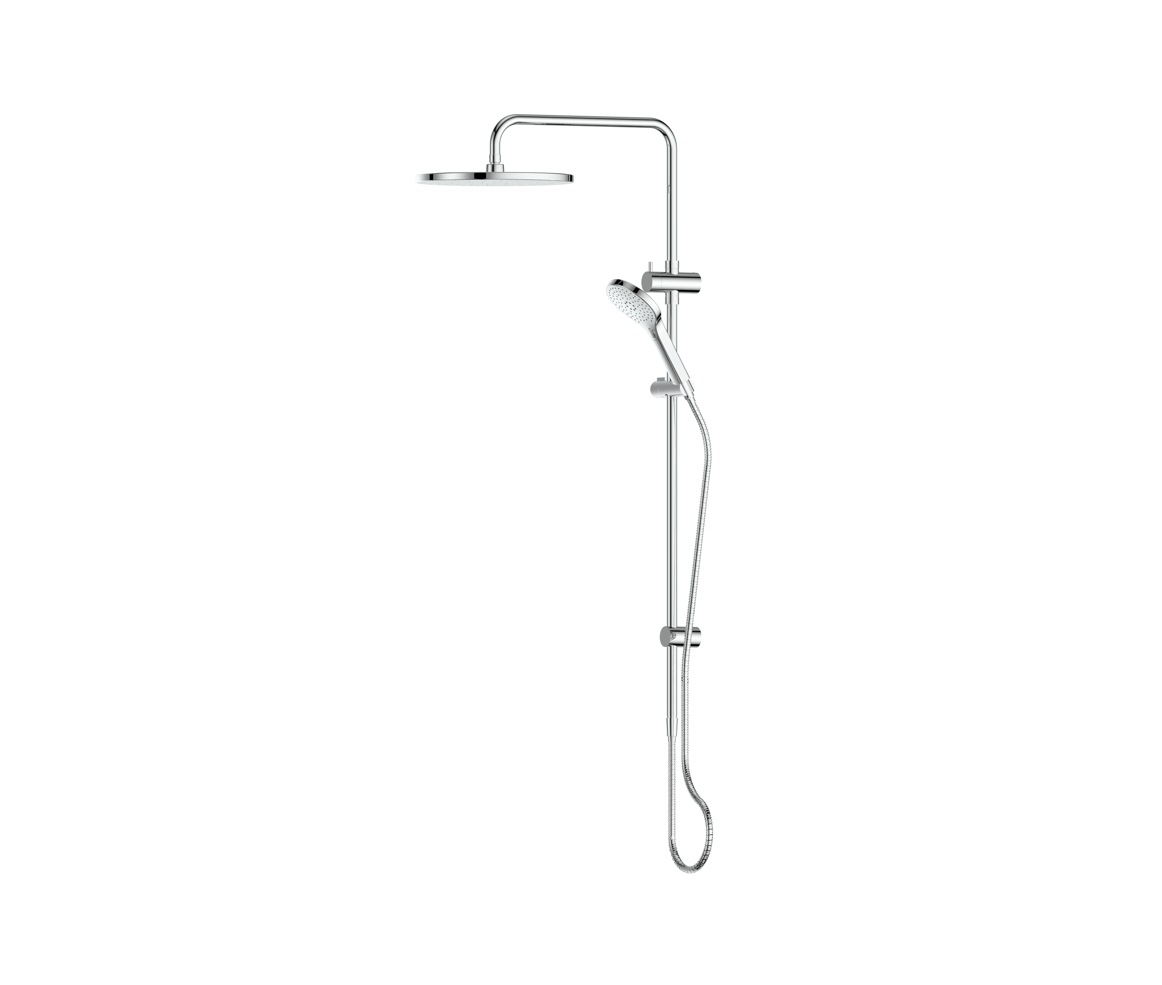 Greens Ashmore Twin Rail Shower Chrome