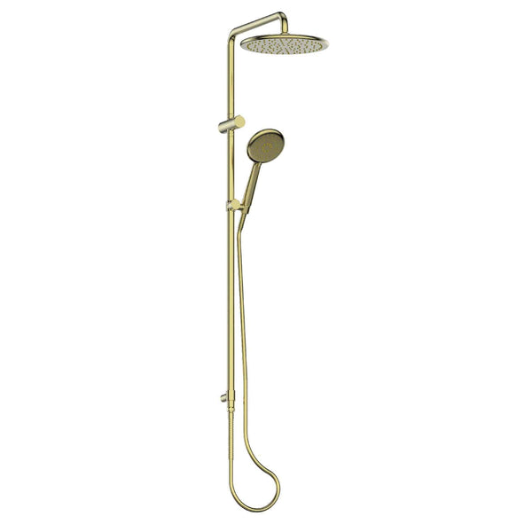 Greens Rocco Twin Rail Shower Brushed Brass