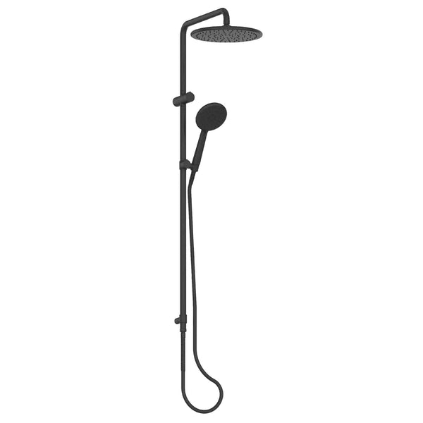 Greens Rocco Twin Rail Shower Matte Black