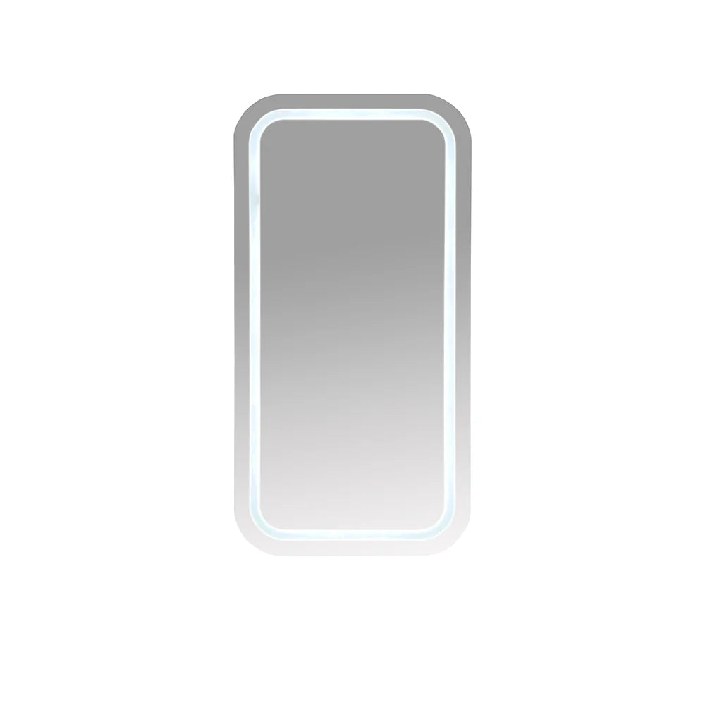 Athena 450 x 900mm LED Square Wall-Hung Shaving Cabinet - Single Door