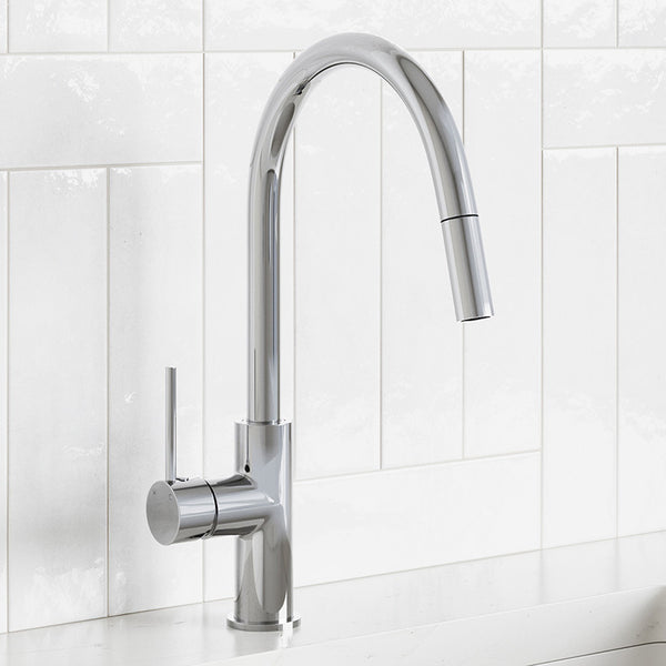 Modern National Star Mini Pull Out Kitchen Mixer Chrome