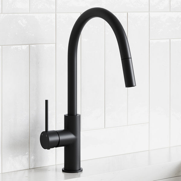 Modern National Star Mini Pull Out Kitchen Mixer Matte Black