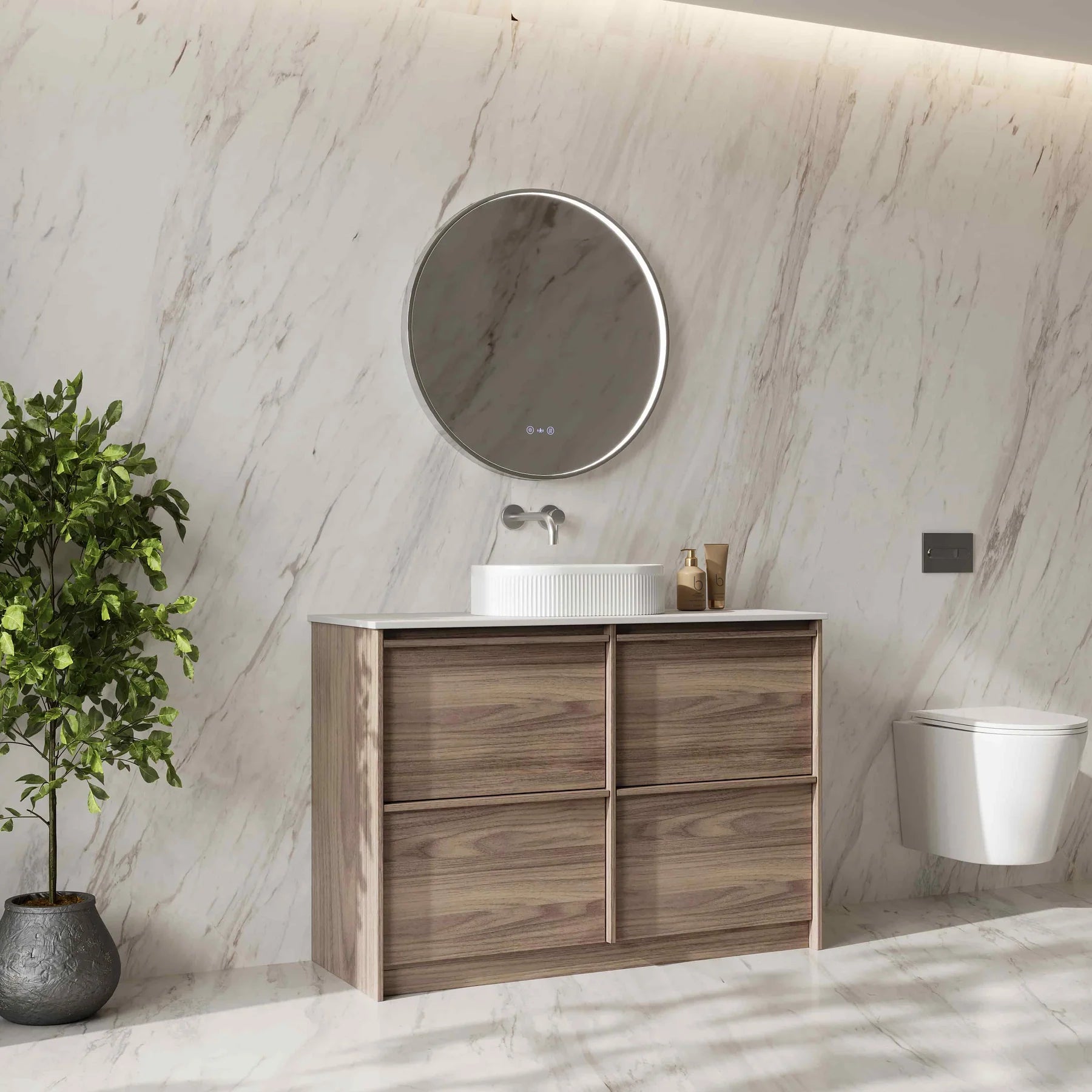 Bella 1200mm Freestanding Cabinet Notaio Walnut