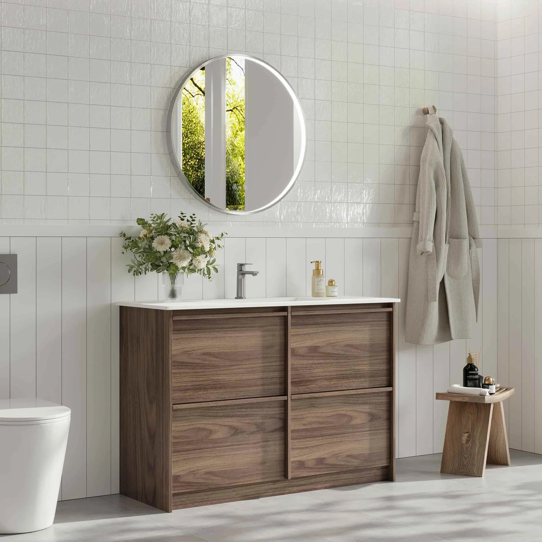 Bella 1200mm Freestanding Cabinet Notaio Walnut