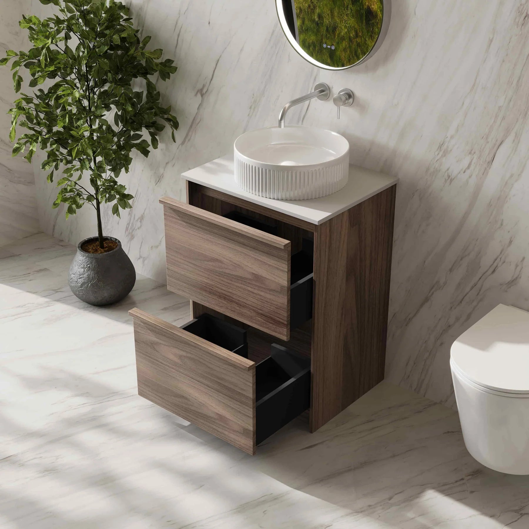 Bella 600mm Freestanding Cabinet Notaio Walnut