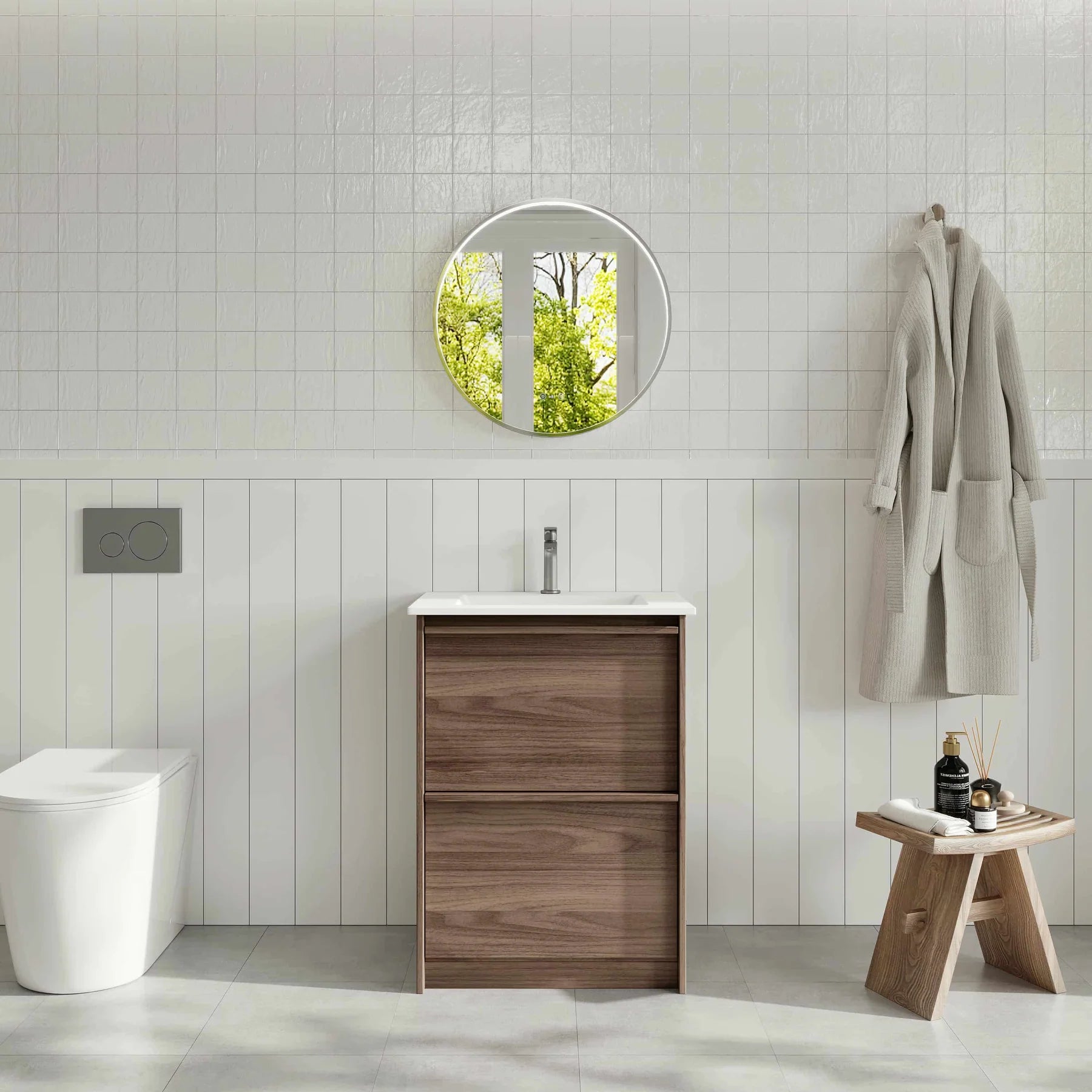 Bella 600mm Freestanding Cabinet Notaio Walnut