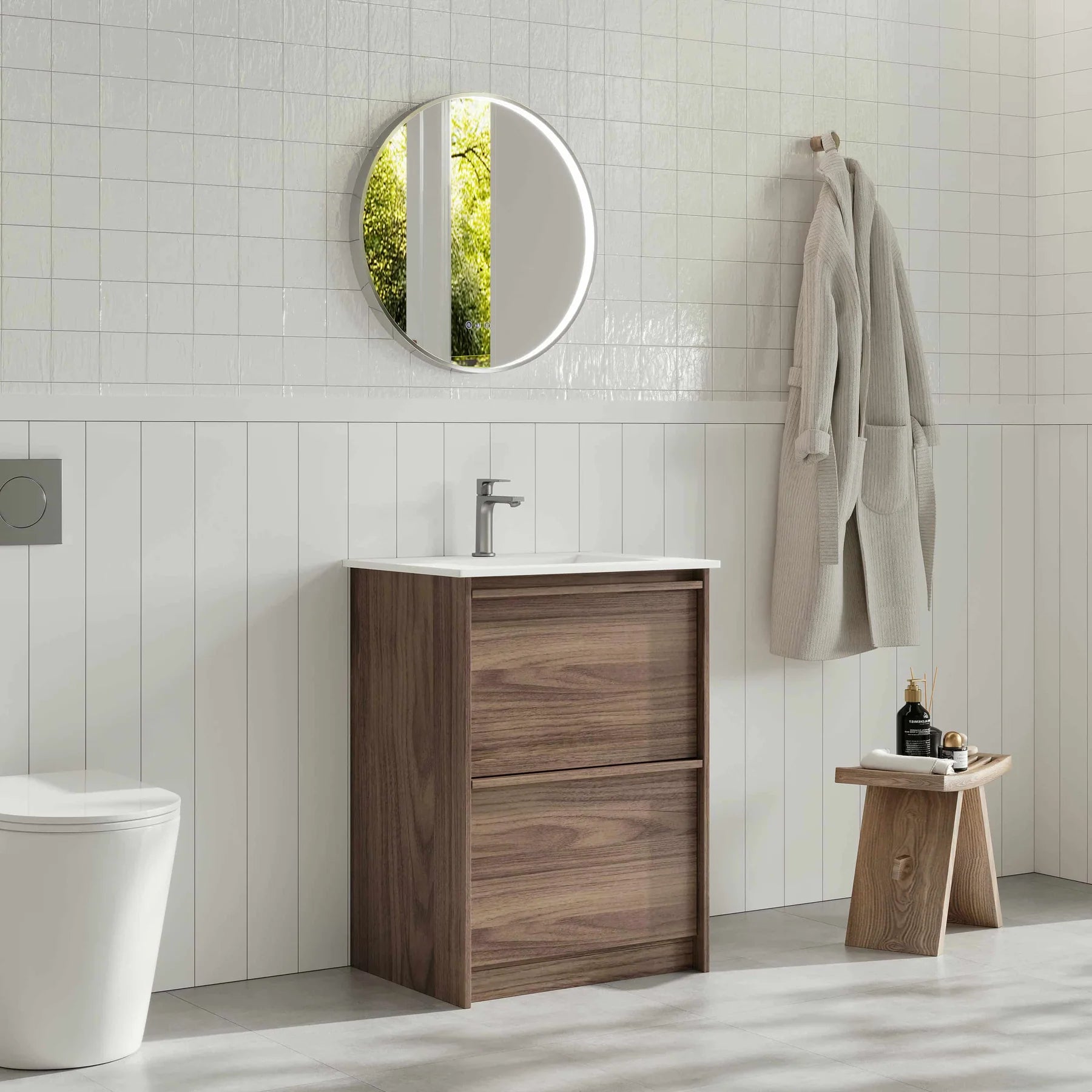 Bella 600mm Freestanding Cabinet Notaio Walnut