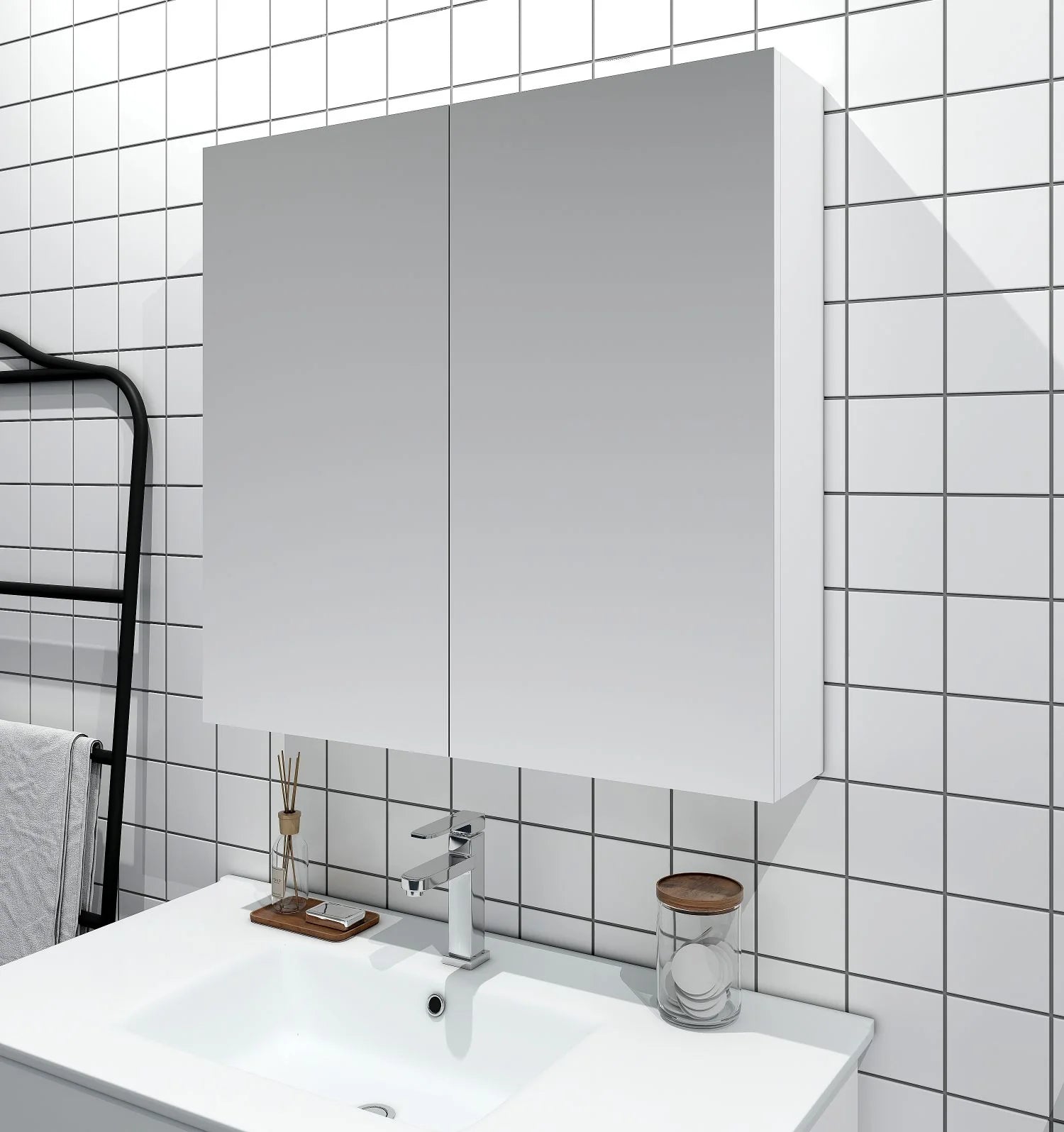 BIANCA 750mm PVC Shaving Cabinet