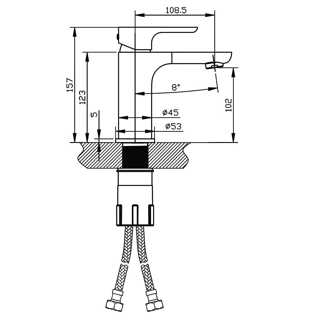 Lunas Basin Mixer Chrome