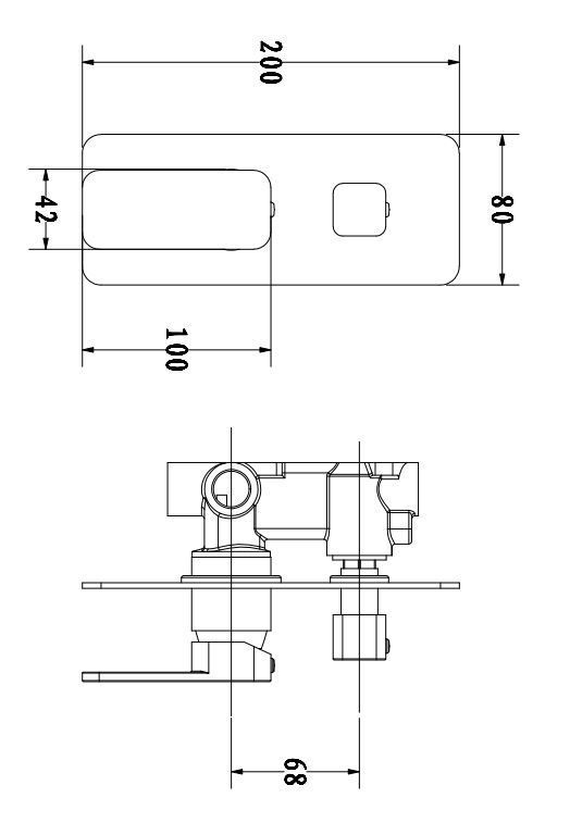 Aquato Shower Mixer Diverter Chrome Soft Square