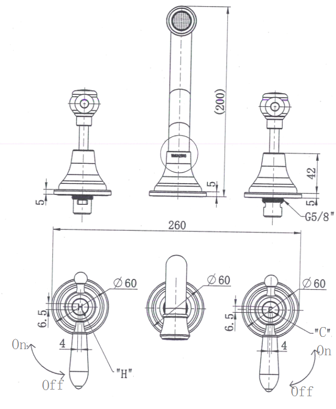Modern National Bordeaux Wall Bath Set Warm Brushed Nickel