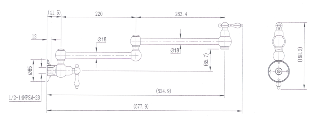 Modern National Bordeaux Cold Water Kitchen Pot Filler Warm Brushed Nickel