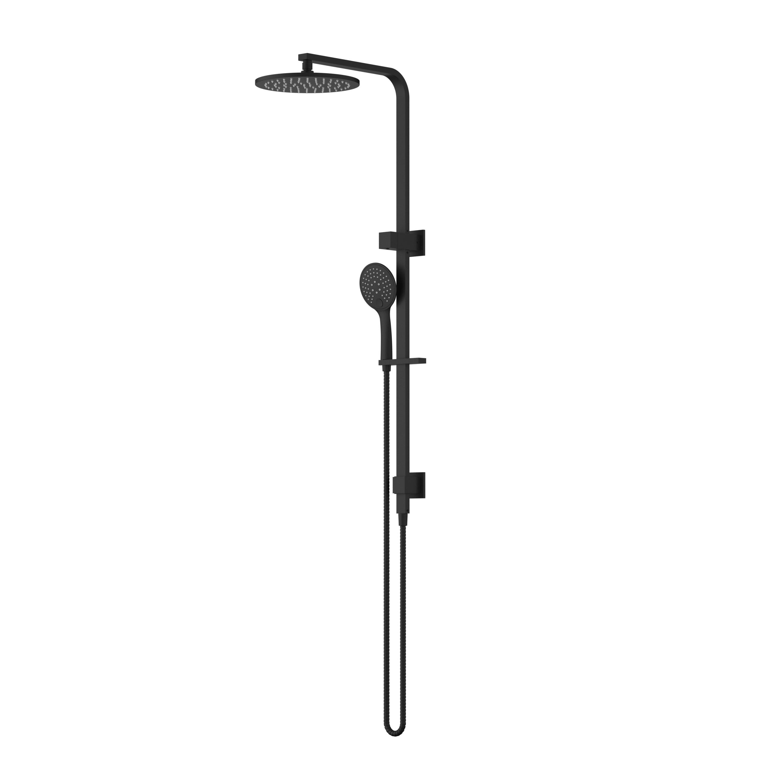 Modern National Kiama 2-in-1 Shower Column Set - Matte Black — A-KIA013BK