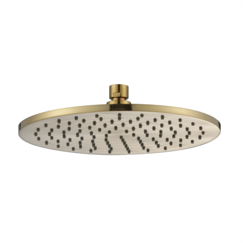 Modern National 250mm Brass Round Shower Head - Brushed Gold (Brushed Bronze) — BAR250BM
