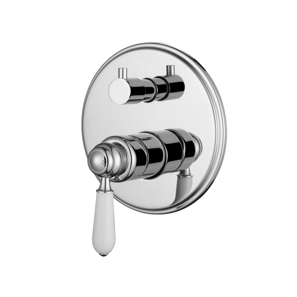 Modern National Bordeaux Shower Diverter Mixer - Chrome