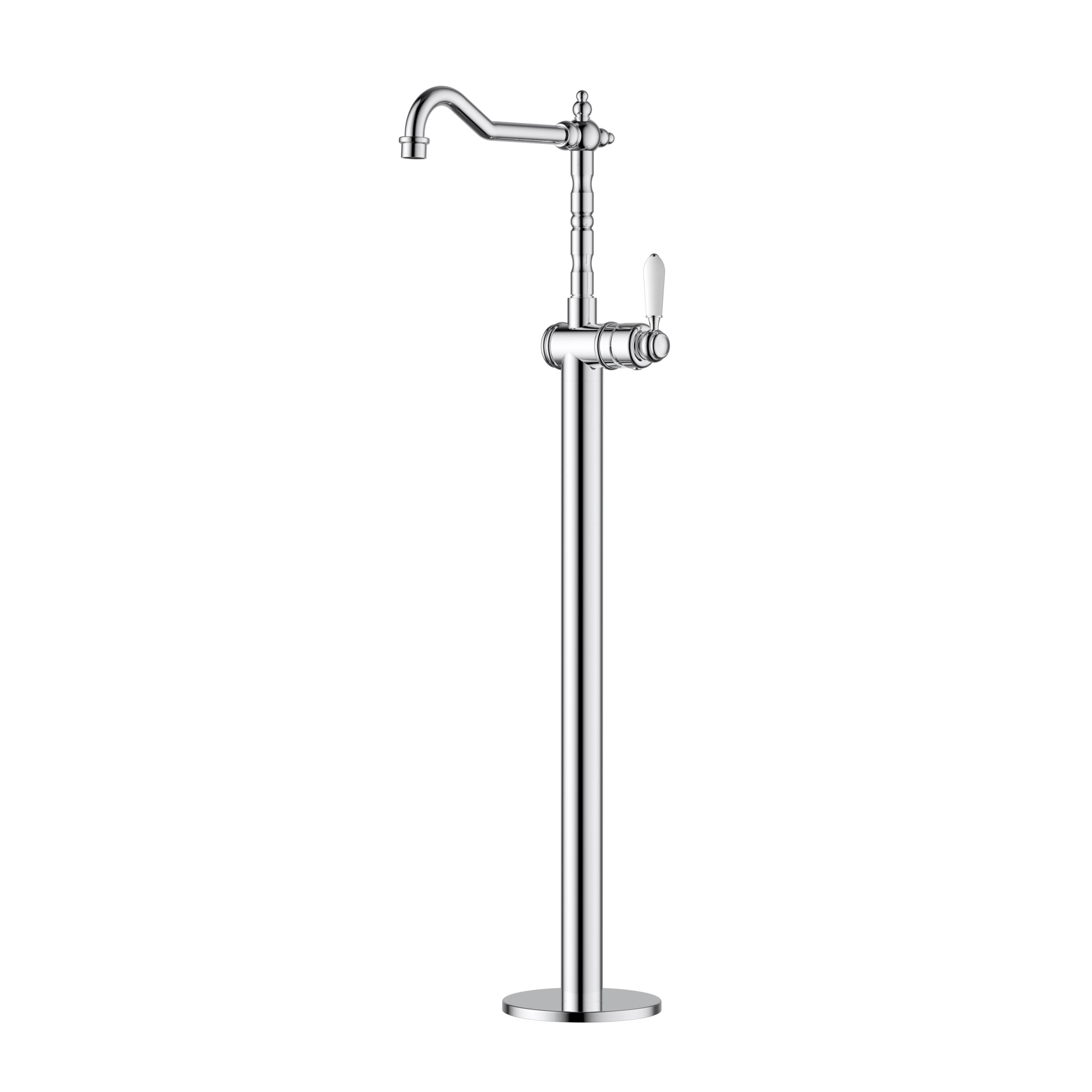 Modern National Bordeaux Freestanding Bath Mixer - Chrome — BOR012-1